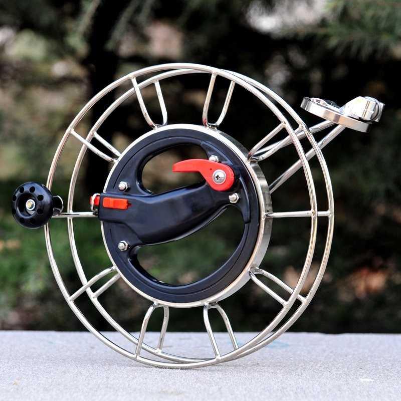 风筝轮潍坊风筝线轮刹车不锈钢握轮大轴承静音轮大万向轮