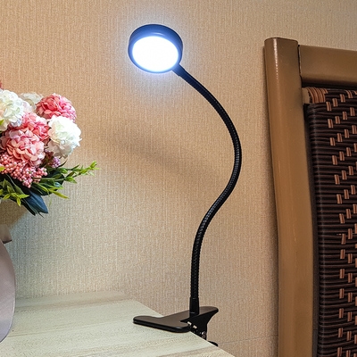 台d风卧室床头台灯夹子式书桌灯led护眼大学生宿舍插电工作小夹灯
