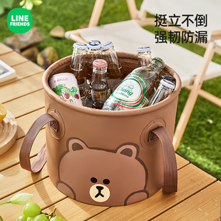 LINE FRIENDS户外折叠水桶大容量储水桶旅行蓄水装鱼水罐便携箱