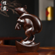黑檀实木雕刻老鼠摆件十二生肖动物鼠家居客厅办公装饰红木工艺品