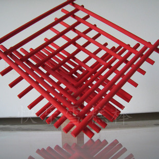 圆木棒手工制作点线面立体构成模型diy线构p材料包一次性筷子作业