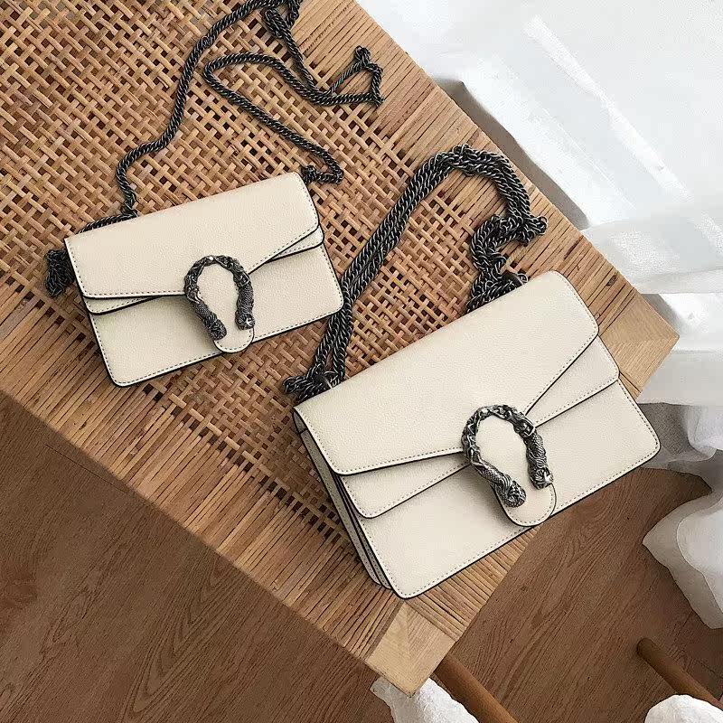 香港代购小ck包包女2021新款荔枝纹酒神包时尚单肩斜挎链条包