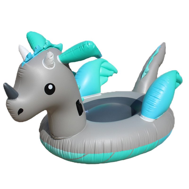 网n红独角兽玫瑰金火烈鸟游泳圈成人水上充气坐骑儿童浮床浮排玩