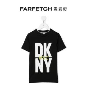 dkny童装logo印花有机棉t恤farfetch发发奇