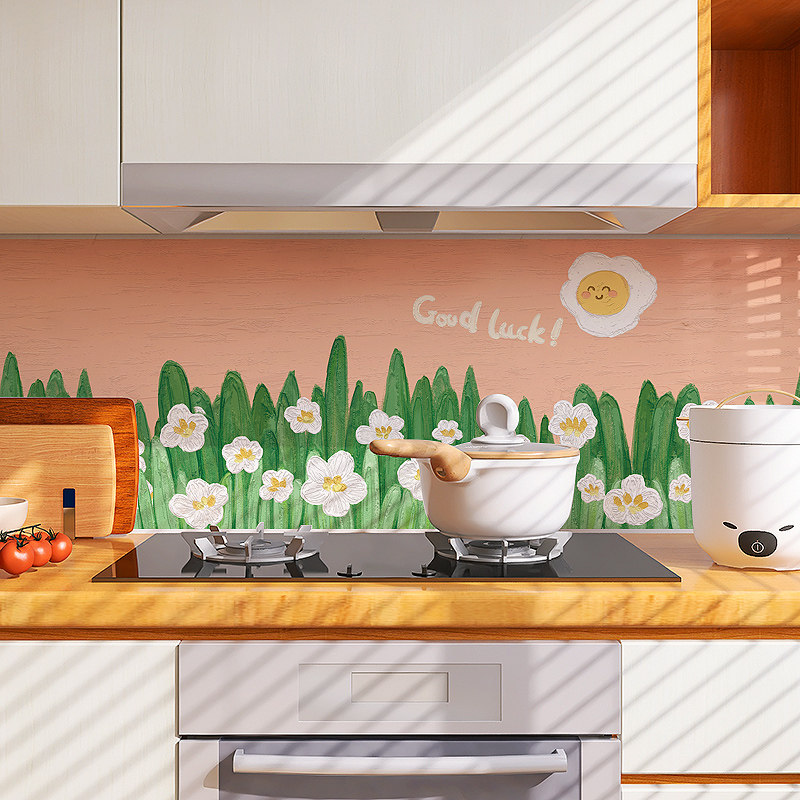 厨房防水防油自粘贴纸加厚