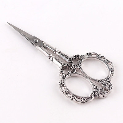 古典复古工具小剪刀l剪纸绣花缝纫欧式剪子精美艺仿古布用梅花刺l