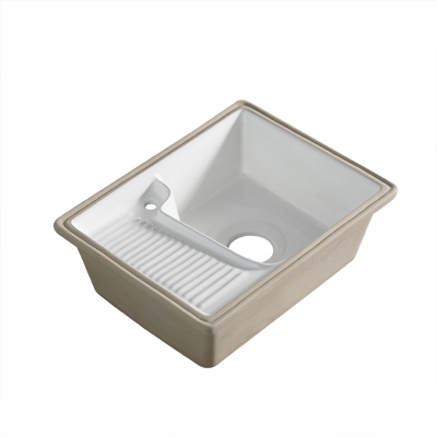 台下盆水槽陶瓷盆卫生间洗手盆单盆嵌入式长方形大尺寸小号阳台20