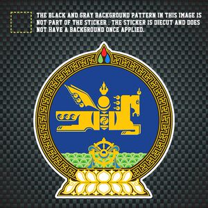 包邮 蒙古 国徽 标志汽车贴纸 夜间pvc反光车贴划痕贴 防水防晒