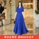 2025年新款春夏秋优雅大摆连衣裙收腰显瘦度假长裙雪纺裙沙滩裙子