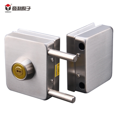 玻璃双开门锁免打孔图片