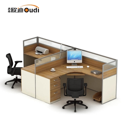 l型转角办公桌多人2/4/6人位屏风办公桌椅组合电脑写字桌隔断卡座