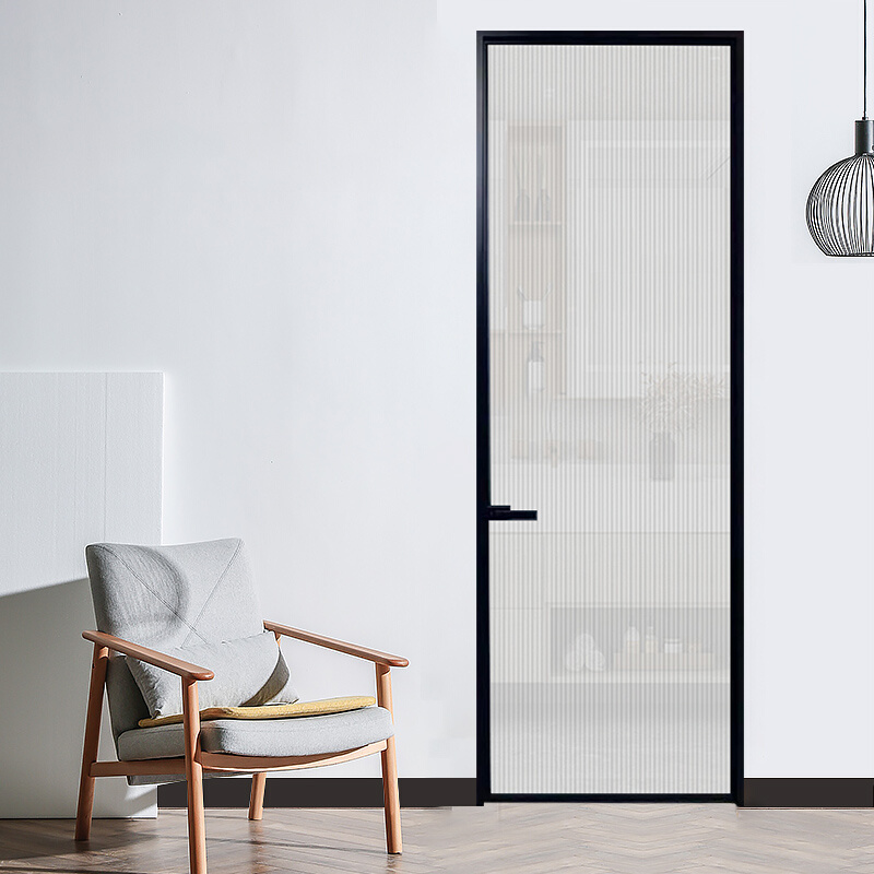 特价无框门_长沙无框x外平内开极简铝合金门卫生间门玻璃门21超窄平开