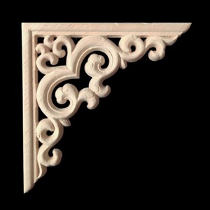 木雕镂空雕花价格装饰品中式直角单个花边花雕个性一体工无漆装.