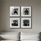 薇薇安现代简约黑白人物摄影装饰画客厅卧室沙发壁画组合艺术挂画