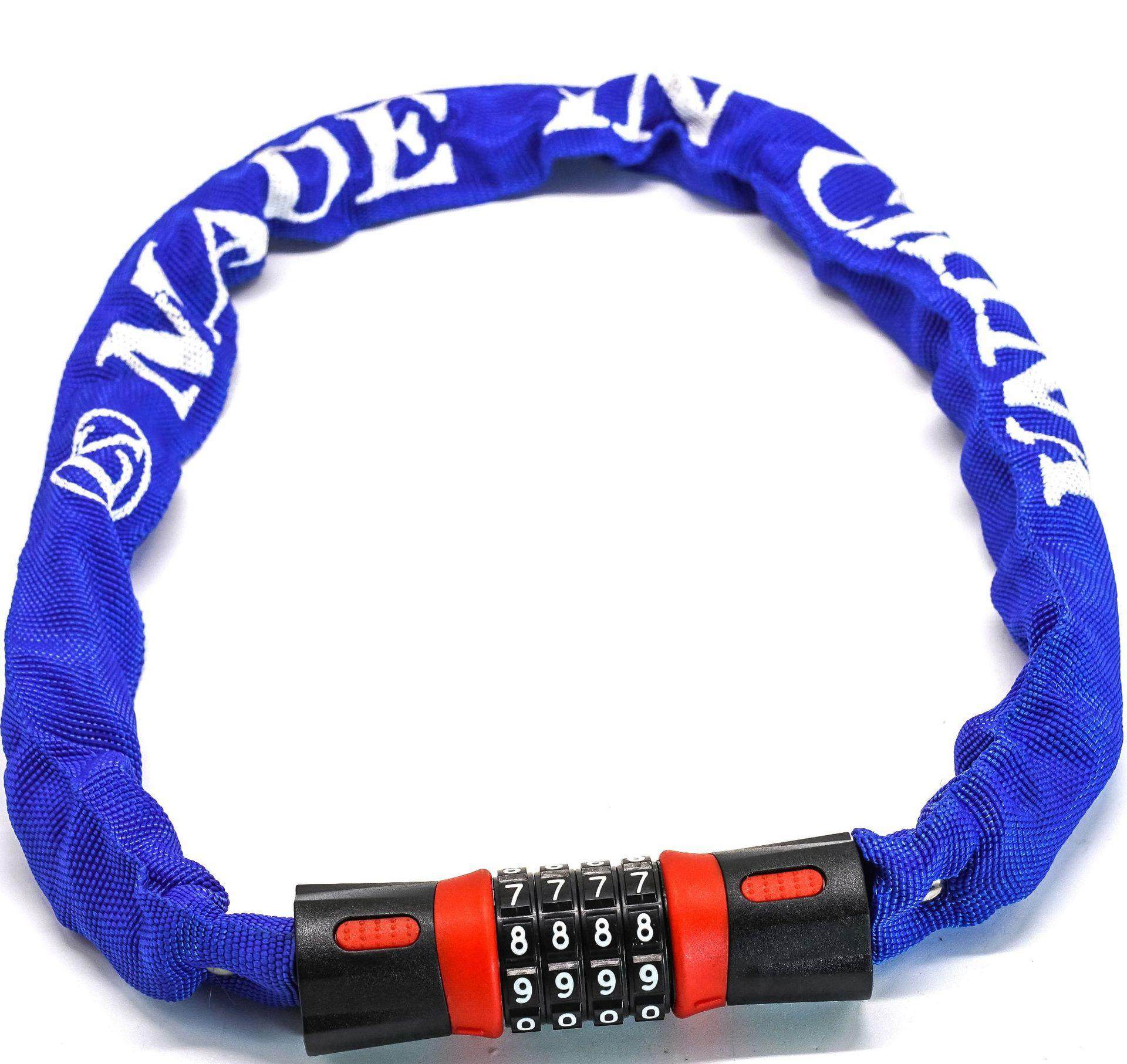 防剪防盗锁电动车锁4位5位密码链条锁山地车单车锁