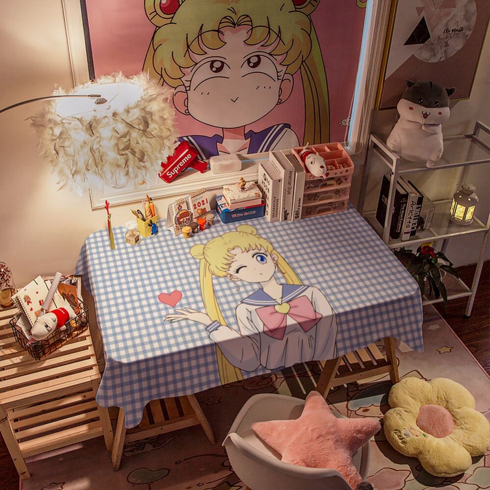 网红卡通桌布防水防油可爱玉桂狗桌垫少女心写字桌书桌梳妆台a盖