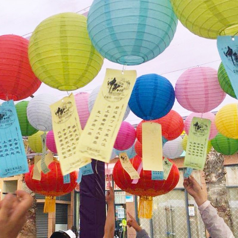 中秋节灯谜条圆灯笼挂件中式氛围圆形猜灯谜游园会道j具活动装饰