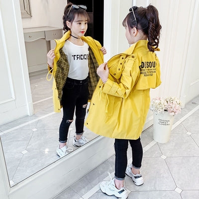 女童外套秋季8儿童9风衣十岁女孩7新z款10秋装12薄款6英伦风中大
