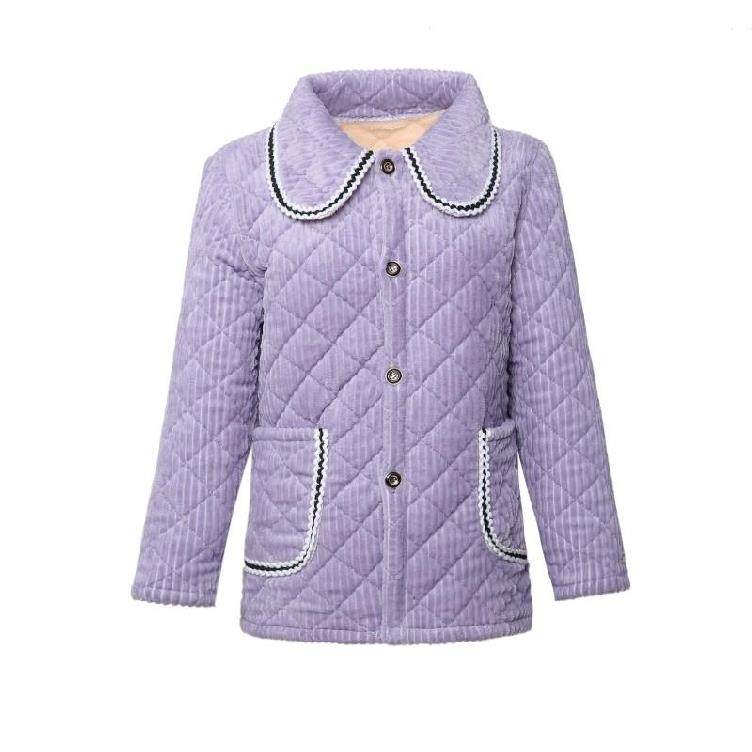 成人罩衣女款潮围防水防油加绒女土格子水晶绒中长款2022年新款