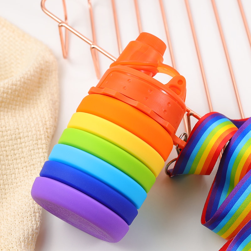 硅胶可折叠运动水杯男女便携式伸缩杯子随手户b外旅行防摔儿童水