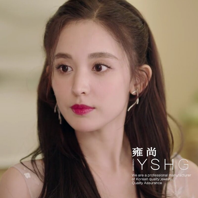 十年三月三十日袁莱古力娜扎同款耳g环娜扎树枝耳钉女十月原来耳