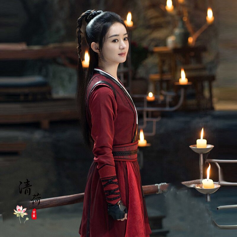 影视古装有翡同款古装周翡赵l丽颖同款汉服女侠客服女侠服女剑客