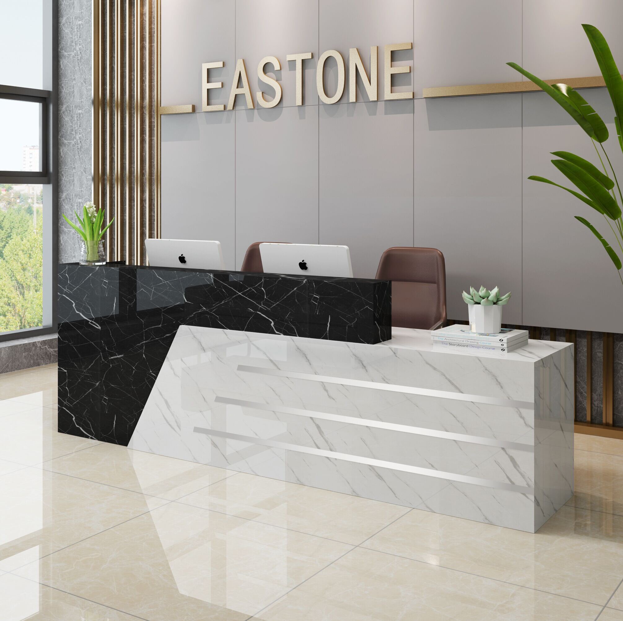 前台接待台培训吧台桌烤漆柜台定制转角超市收银台公c司迎宾服务