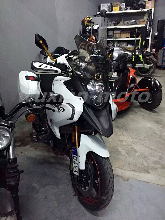 黄巡600改装加长鸟嘴大灯护板底壳护罩黄龙n600巡航版休旅鸟嘴外