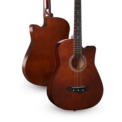 玫瑰木_38寸39英寸民谣吉他初学者学生用女生男生原f玫瑰木复古色结他