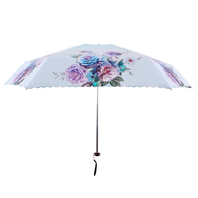 太阳伞小巧迷你牡丹五折超y轻便携晴雨两用掌心伞女紫外线防