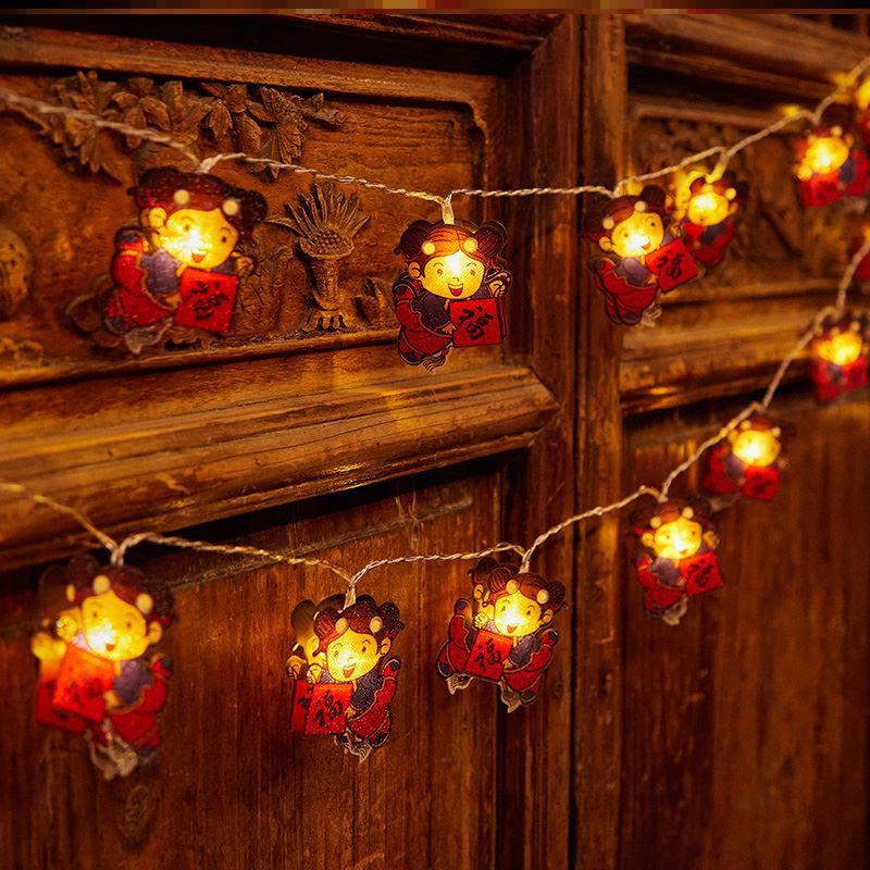 过年小窗户k灯挂灯装饰创意春节灯饰阳台场景布置彩灯家用新年挂