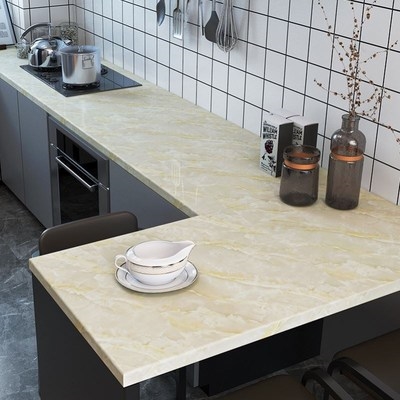 纹路油操作台墙橱柜大理石粘自贴宽墙纸门70贴纸防防水厨房1.2米