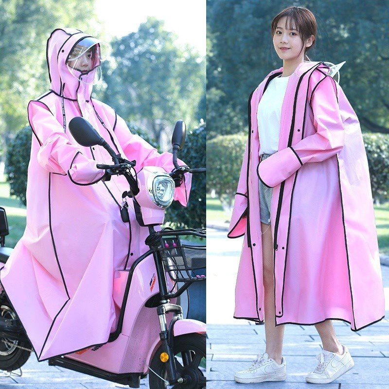 人车分离雨披电动车雨衣新款2020加厚女款防暴雨单人时尚骑自行车