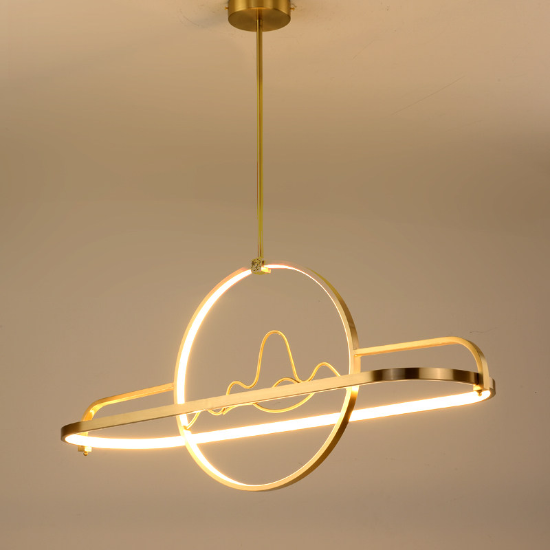 现代新中式长方形餐厅灯吊灯网红吧台前台长条形中国风灯具包安装