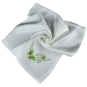 四川特色蜀绣真丝绸手工刺绣手帕小方巾手绢旅游纪念送女朋友老外