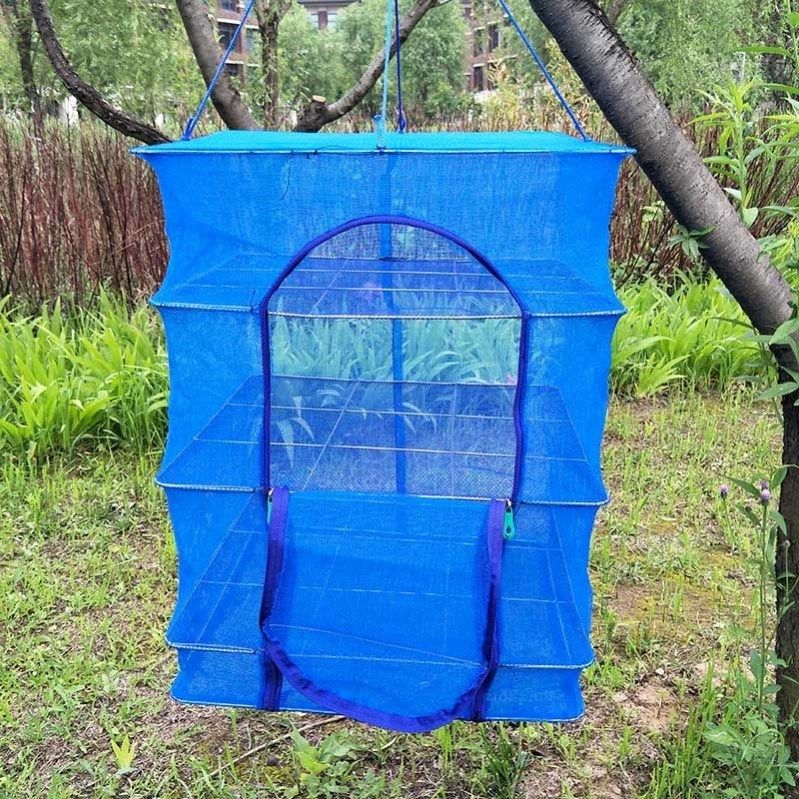 晒鱼干架工具晒咸货网折叠嗮鱼网架家用晾鱼干的防蝇笼晾晒风干菜