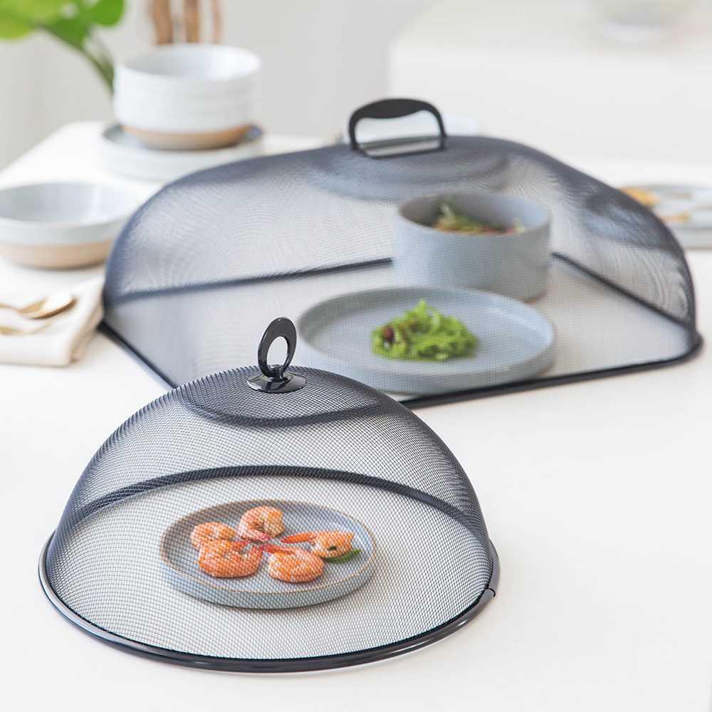 欧式圆形饭菜罩家用盖菜罩防蝇餐桌罩不锈钢食物罩桌罩子