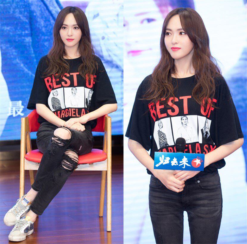 夏季黑色短袖归去来2021网红明星唐嫣同款百搭衣服女短袖宽松上衣