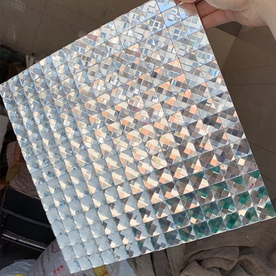 新品13面水晶磨边马赛克玻璃瓷砖电视背景墙收银台ktv装饰拼图自