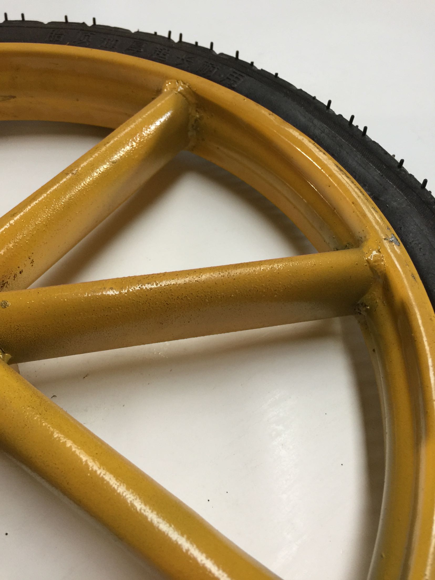 斗车轮子工地手推车轮胎两轮环卫垃圾车充气p实心翻斗建筑斗车轮