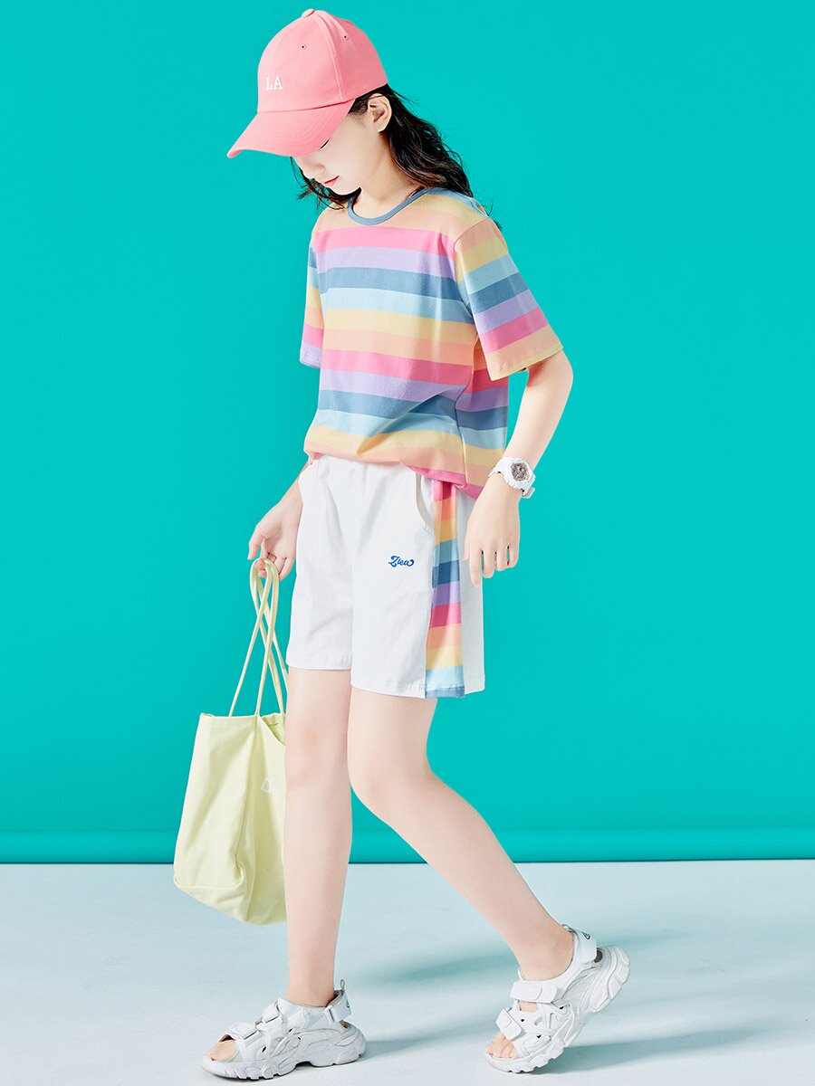 女童夏天套装洋气2021年新款夏装时尚网红12中大童15岁夏季女孩13