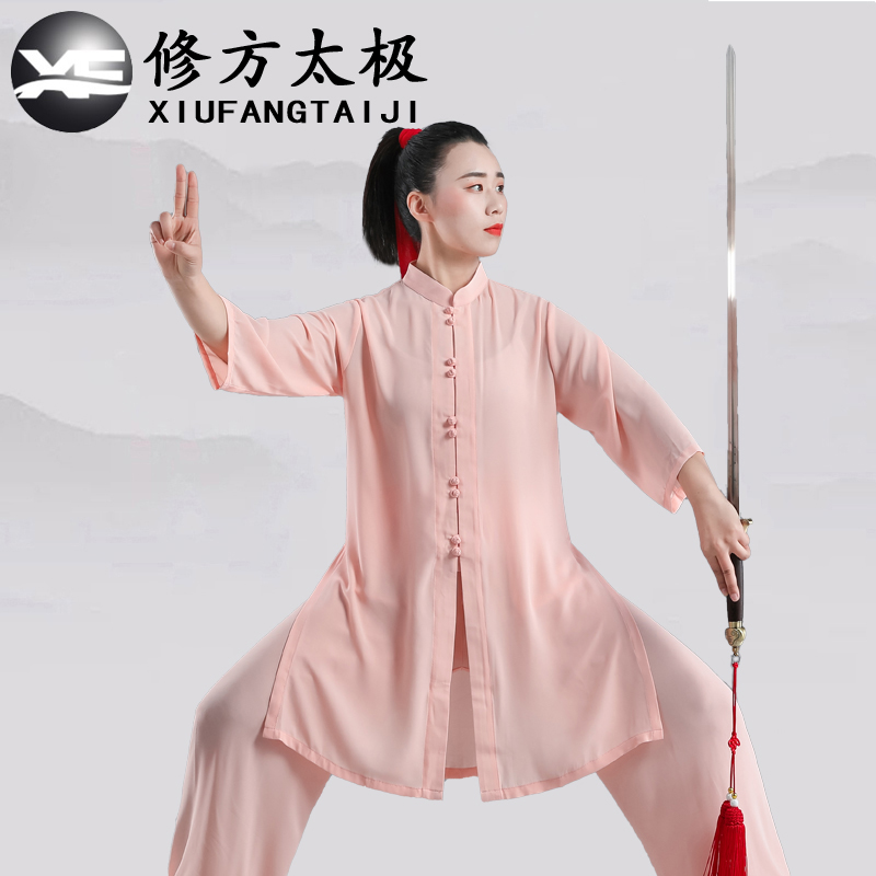 太极服女新款雪纺新中式飘逸八段锦武