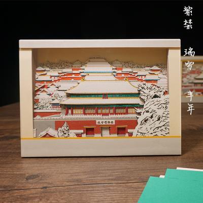 故宫3d立体网红便签纸纸雕建筑模型清水寺便利贴文创中国风礼物