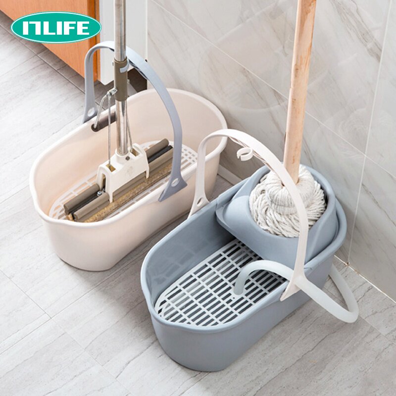 地拖桶挤水 拧干器_洗拖把桶榨水拖把挤水器洗地伴侣桶拖地桶家用老式