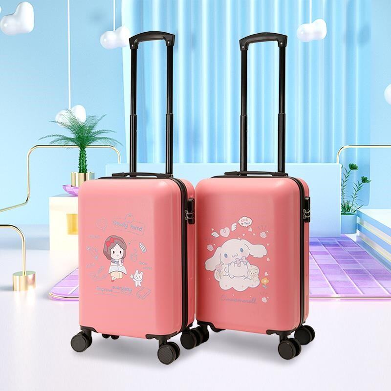 可爱中学生儿童拉链拉杆箱登机箱小行李箱女小型20寸轻便密码箱子