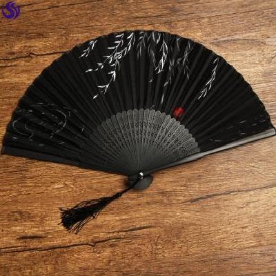 折扇随身简约现代网红同款便携夏日夏天清凉神器小清新学生扇子.