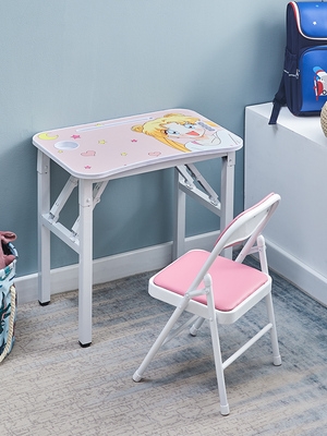 简易学习桌儿童写字桌家用折叠小桌子套装学生书桌小孩多功能课桌