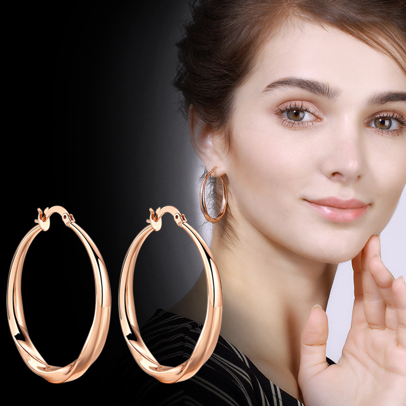欧美大圈圈耳环女气质高级感显脸瘦的圆圈耳饰2021新款潮网红个性