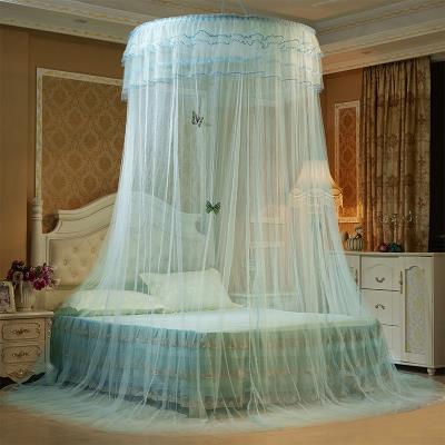 ins网红吊挂圆顶蚊帐家用床幔免安装吊顶蚊帐落地加密1518m床