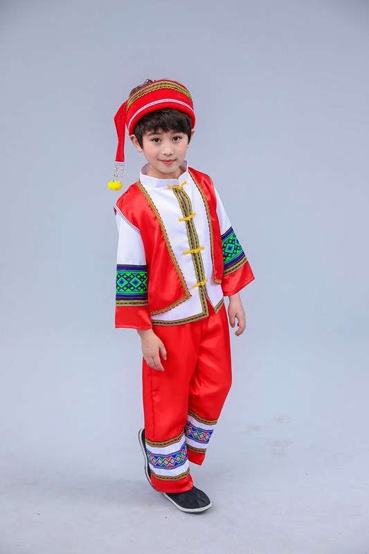 新款儿童三月三壮族男童演出演出服